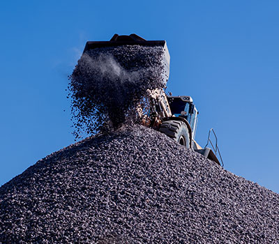 Grubenbetrieb im Schotterwerk