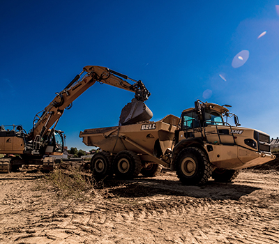 Straßenarbeiten bei der Brendel Bau